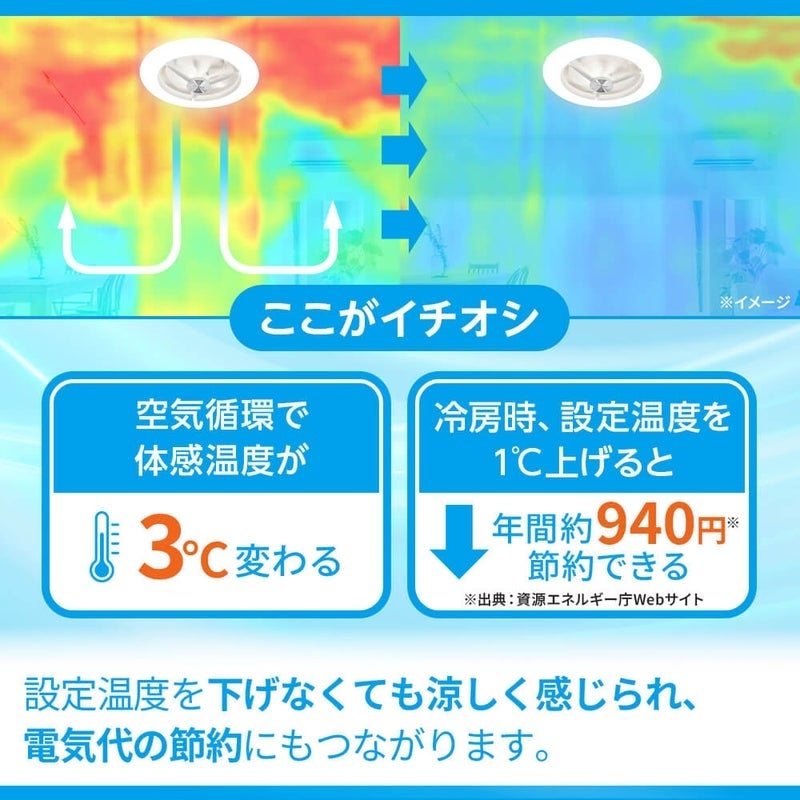 [レンタル] ドウシシャ サーキュライト EZシリーズ DCC-SW08EL シーリングファン (~8畳) - 4