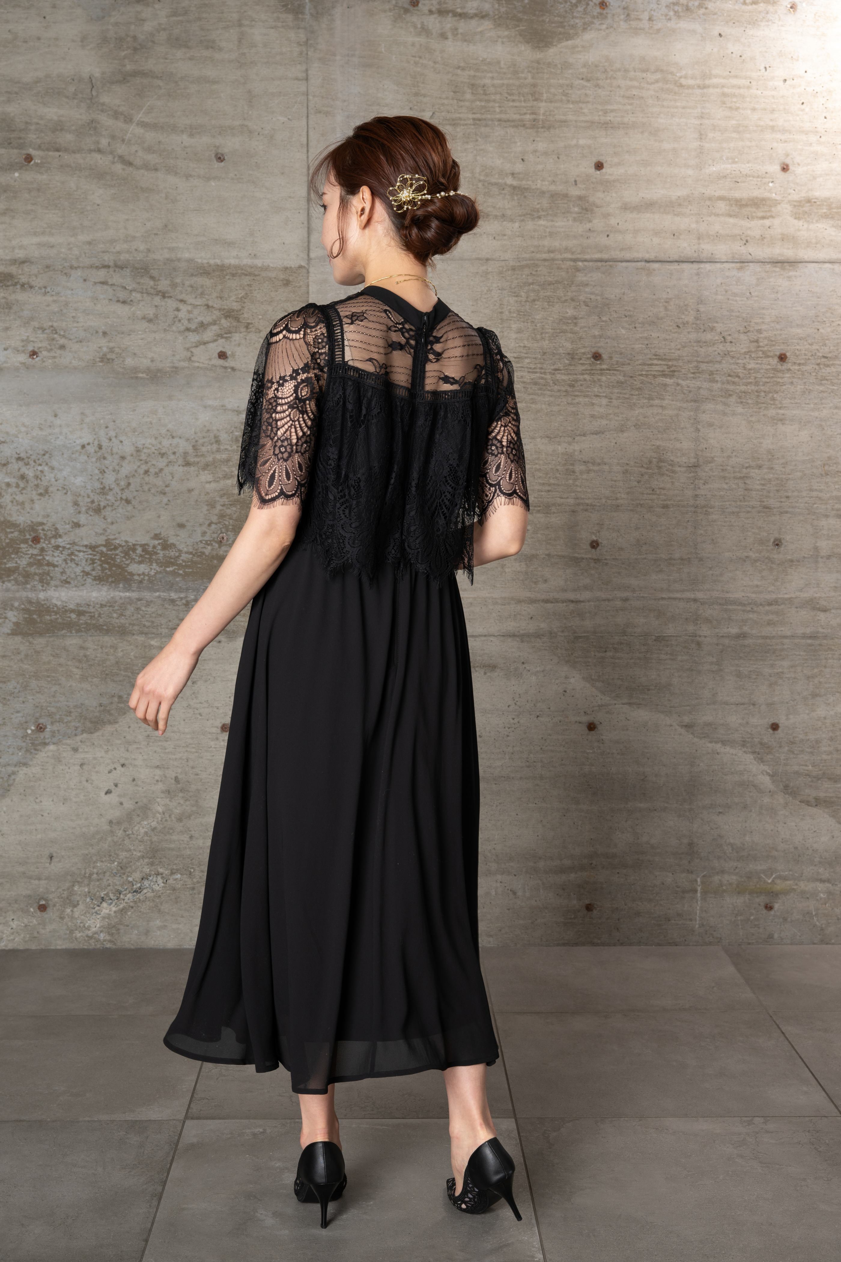 [レンタル] BELINDA DE CAPRIS スタンドカラーフレアドレスの宅配レンタル - 10