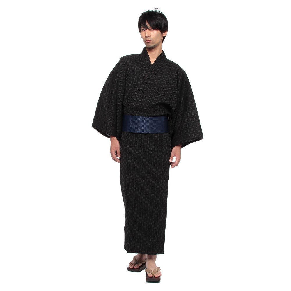 レンタル] コムサ(COMME CA ) メンズ浴衣 フルセット 縦縞 身長