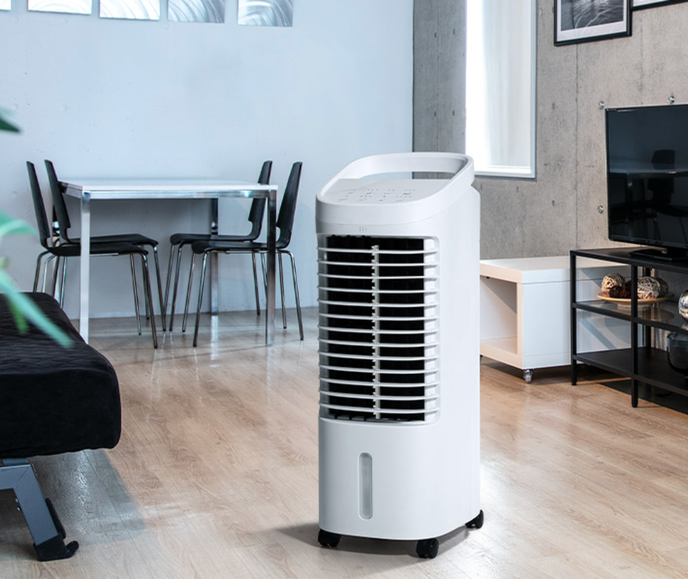 [レンタル] THREEUP（スリーアップ） 温冷風扇 ヒート&クール HC-T2134WH 容量4.2L - 2