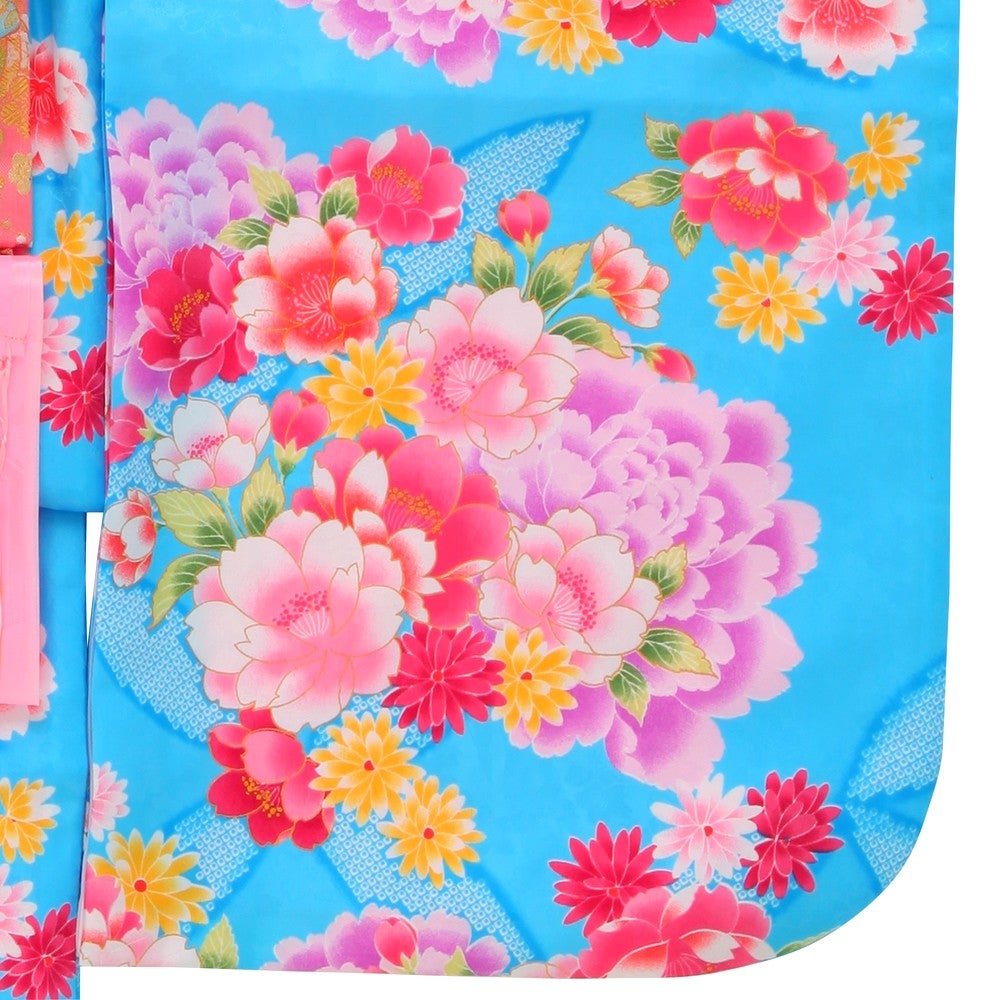 [レンタル] 七五三/節句 着物セット 7歳女の子 彩 牡丹柄の宅配レンタル - 2