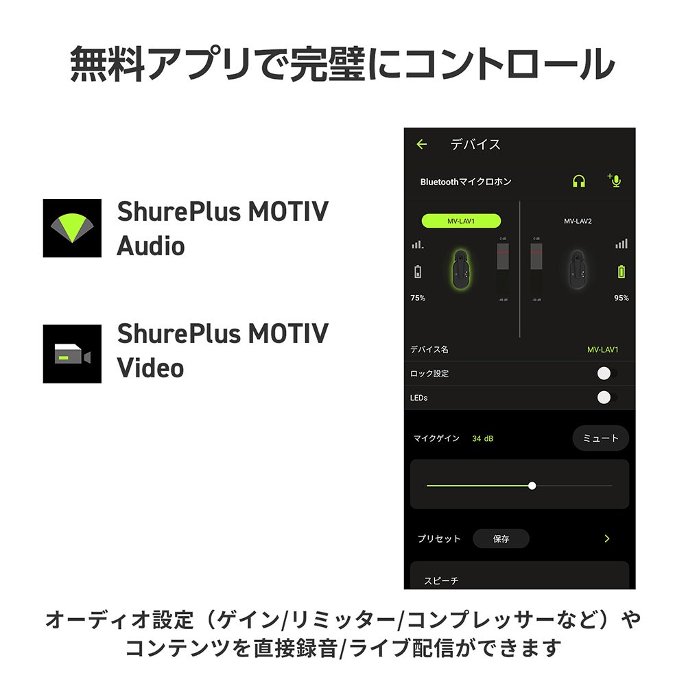 [レンタル] SHURE クリップオン・ワイヤレスマイク MoveMic Two受信機キット - 5