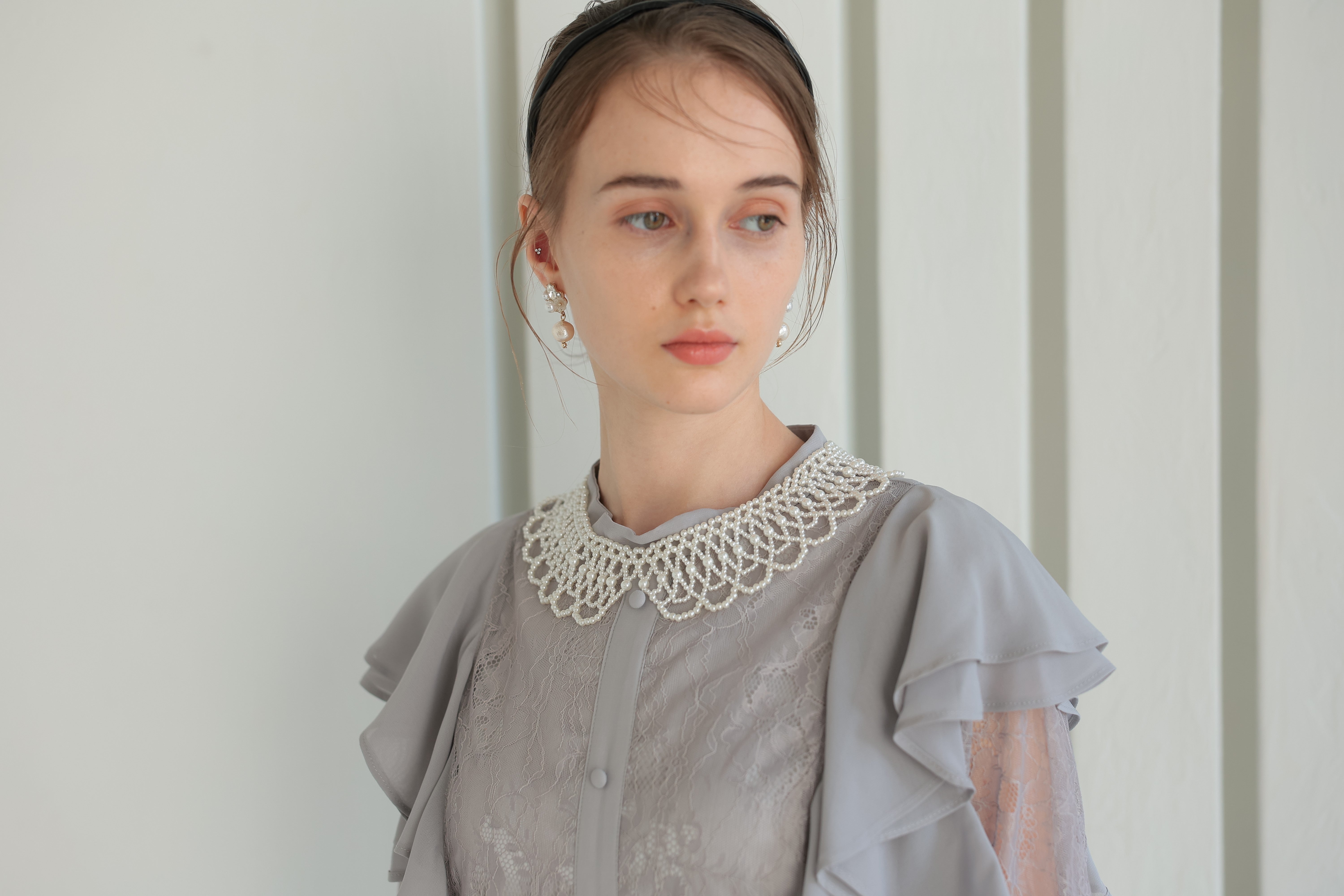 [レンタル] アートマリー つけ襟風編み上げパールネックレス ホワイトの宅配レンタル - 8