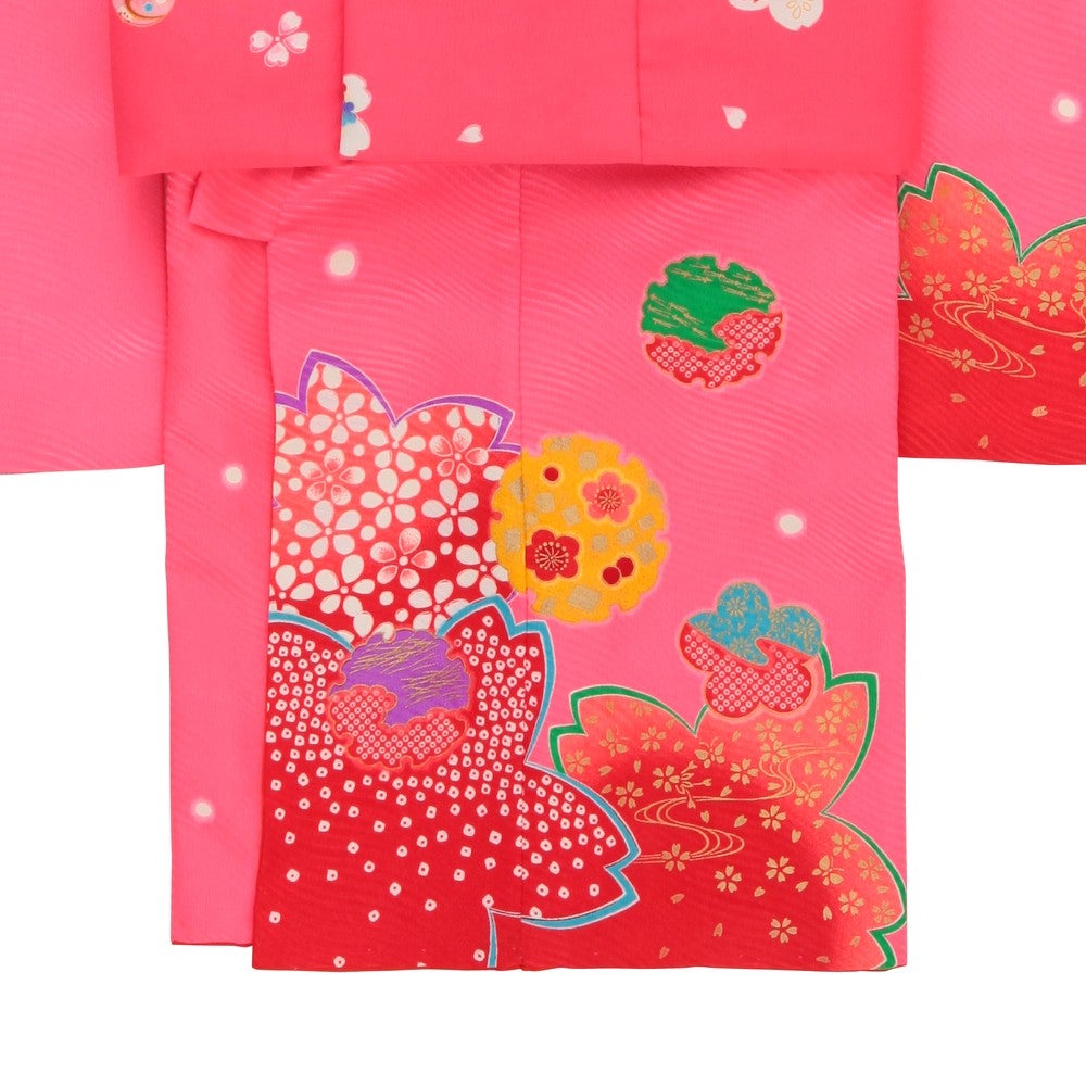 [レンタル] 七五三/節句 被布セット 3歳女の子 被布セット 大胆桜模様Bの宅配レンタル - 3