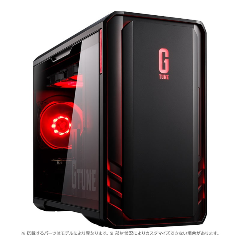 mouse(マウス) G TUNE DG-A7A6X ゲーミングデスクトップPC DGA7A6XB5BBDW101DEC サイドパネル開放 内部 - 2