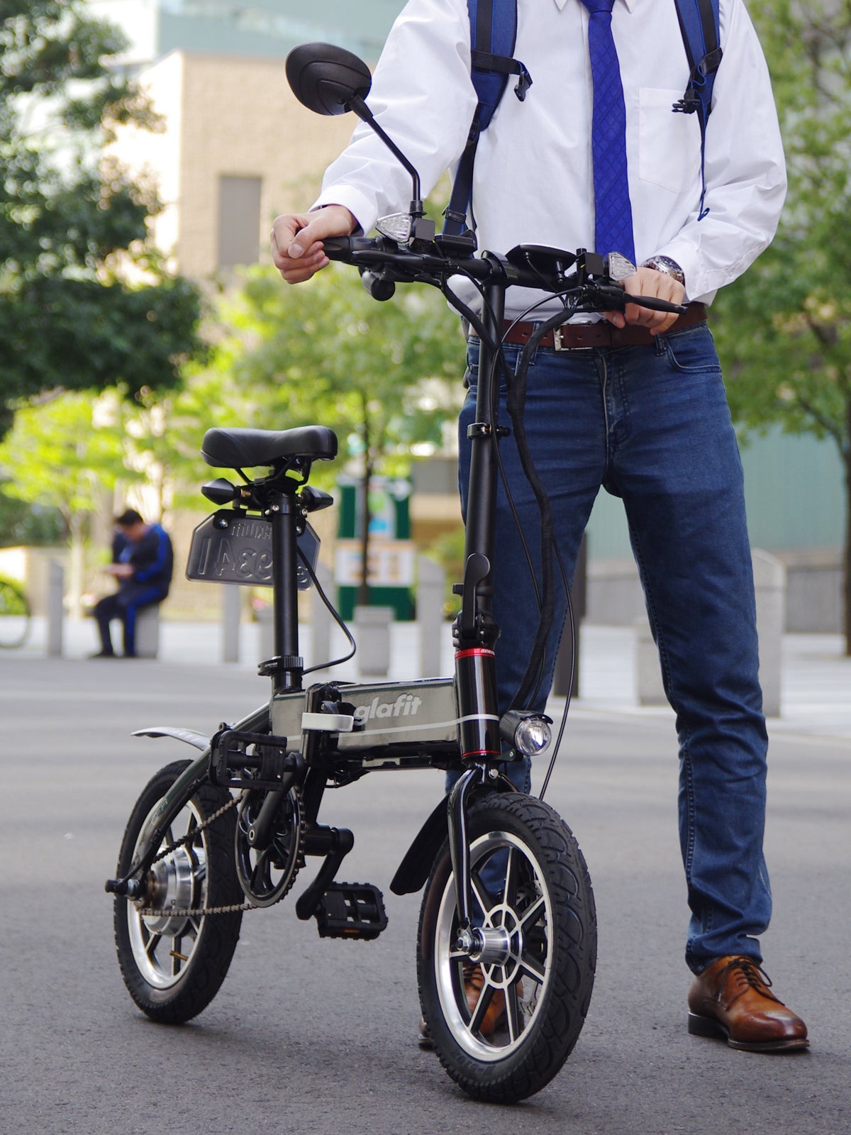 [レンタル] glafitバイク GFR-01 漕げる折りたたみ電動バイク ホワイトツートン - 7