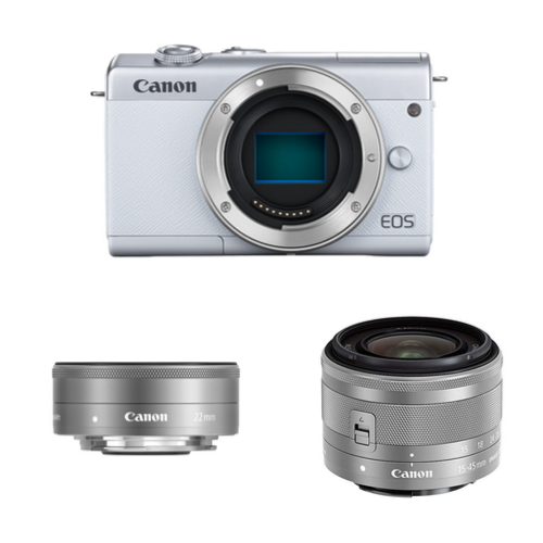 CANON EOS M200 ダブルレンズキット ホワイト ミラーレス一眼