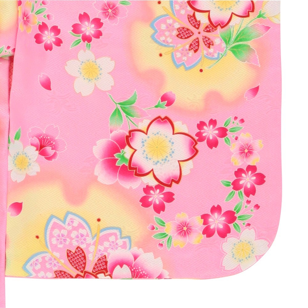 [レンタル] 七五三/節句 着物セット 7歳女の子 桜模様 華やかの宅配レンタル - 2