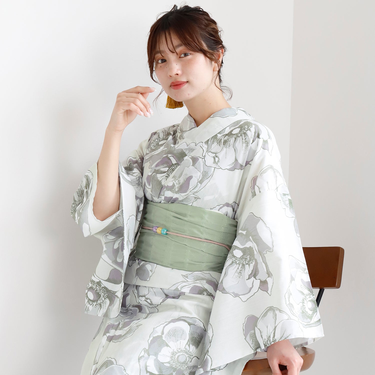 [レンタル] [2025新作]SION レディース浴衣 椿 フリーサイズ