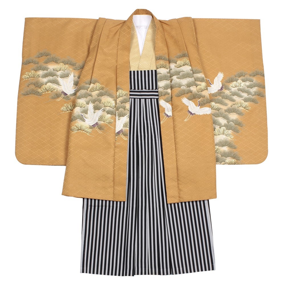 黄色の七五三 5歳羽織袴レンタル