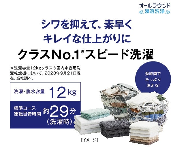 [レンタル] アクア 【右開き】ドラム式洗濯乾燥機 洗濯12kg/乾燥6kg AQW-DX12P - 11