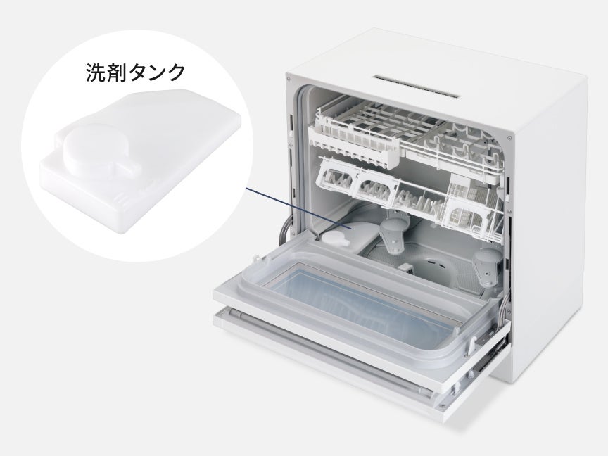 [レンタル] 【長期利用向け】 [～食器40点][新品]パナソニック 食器洗い乾燥機 NP-TZ500 分岐水栓対応 5人分 シルバー - 10