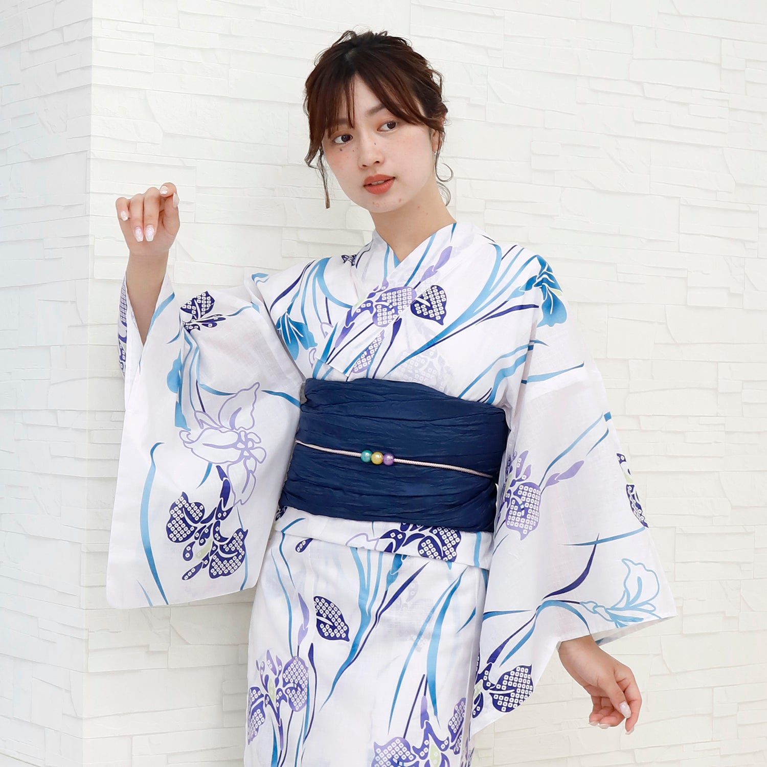 [レンタル] [2025新作]SION レディース浴衣 菖蒲 フリーサイズ