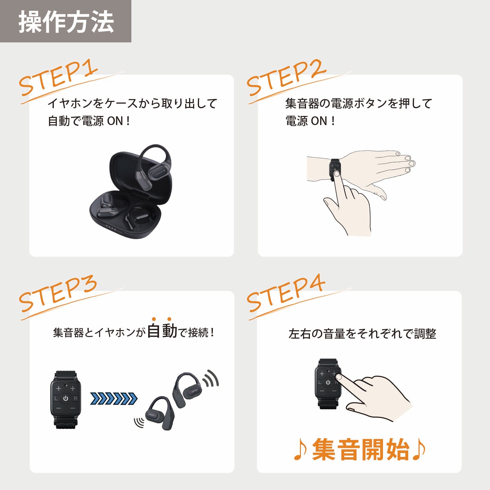 [レンタル] cheero Kikiyasu 時計型集音器 - 8