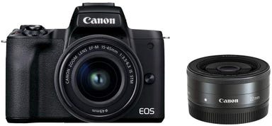CANON EOS Kiss M2 ダブルレンズキット ミラーレス一眼 ブラック