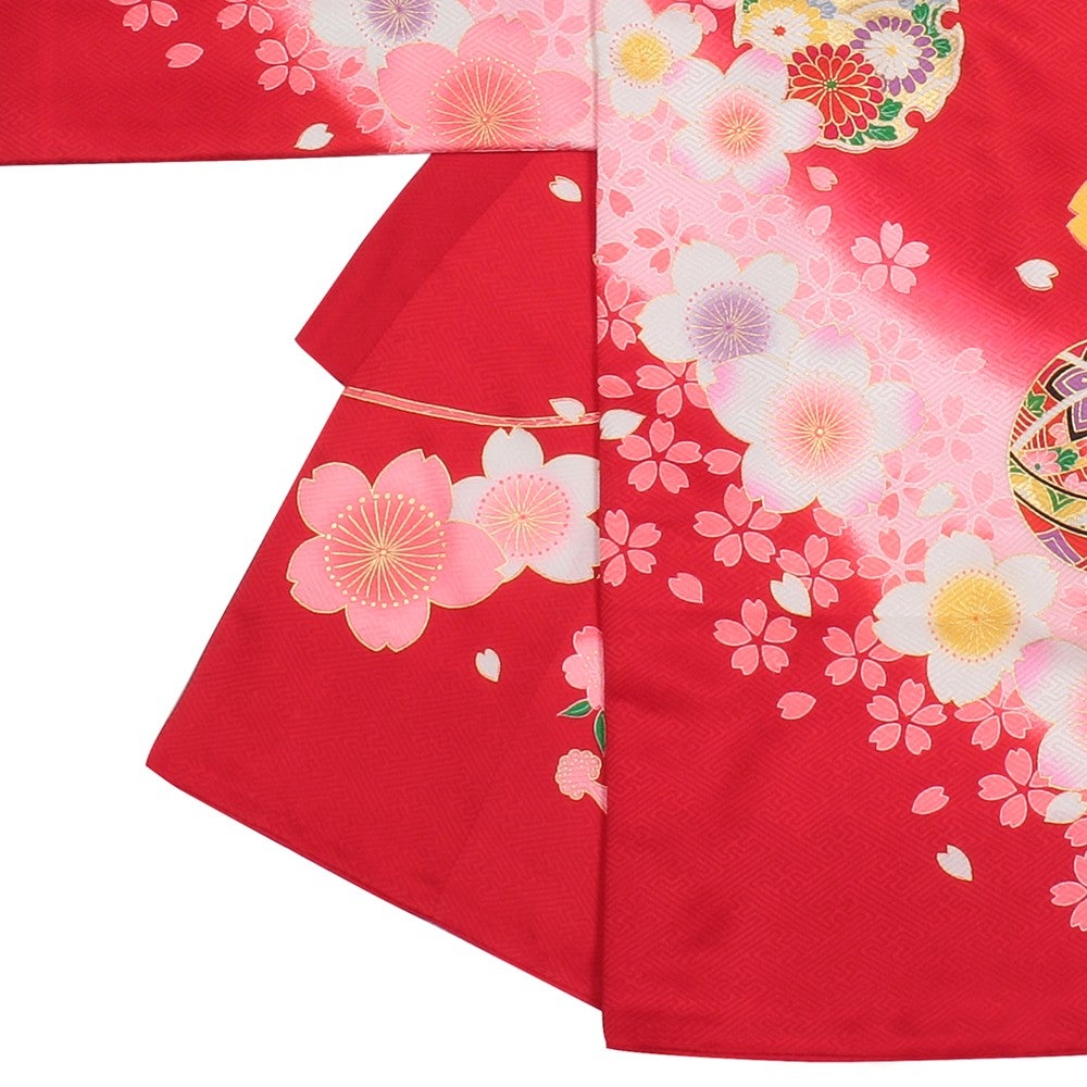 [レンタル] 女の子 お宮参り 産着レンタル6点フルセット 正絹 小太鼓 鞠の宅配レンタル - 2