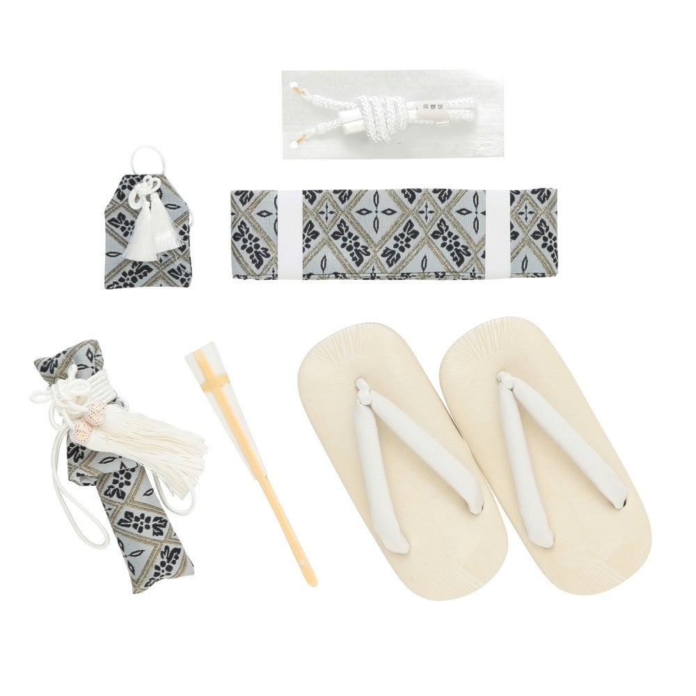 [レンタル] 七五三/節句 袴セット 5歳男の子 交織 絵羽 四ツ身 選べる5色 (グレー / 白 / 黒 / 青 / 紫)の宅配レンタル - 16