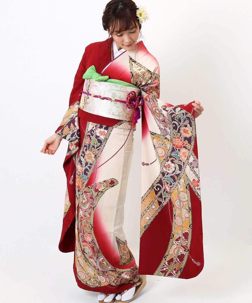 [レンタル] 【対応身長155-170cm】レンタル振袖フルセット-855の宅配レンタル - 12