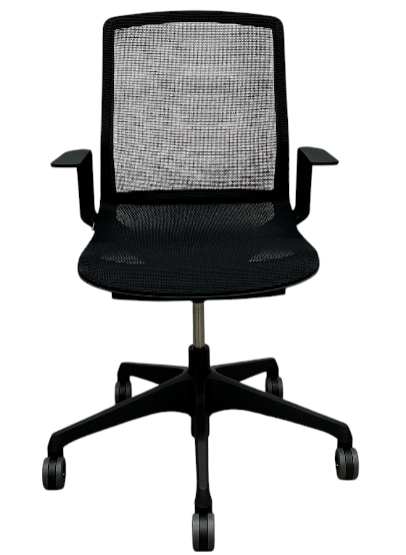 [レンタル] オカムラ CYNARA（シナーラ）シリーズ スタンダードカラータイプ 固定肘 ブラックボディー ホローウレタンキャスター CD77JK F2X1 オフィスチェア - 2