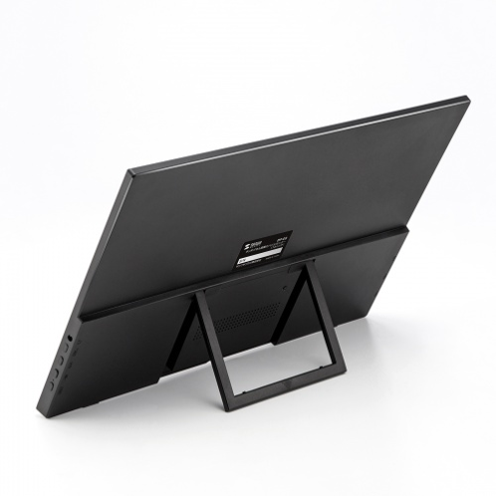 サンワサプライ DP-08 タッチパネル搭載モバイルモニター（14インチ） 背面 スタンド展開 - 2