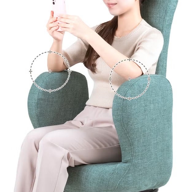 レンタル] ais うつむかないチェア 34cm オフィスチェア アボカド