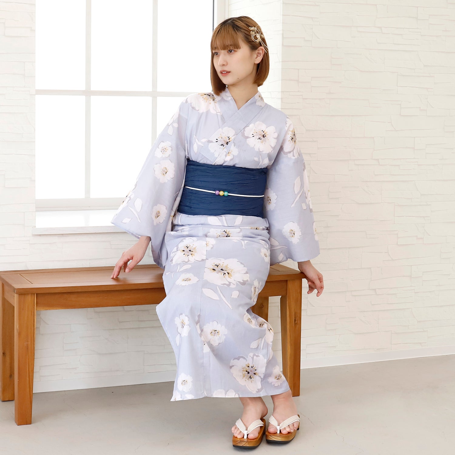 [レンタル] [2025新作]SION レディース浴衣 花柄 フリーサイズの宅配レンタル - 2