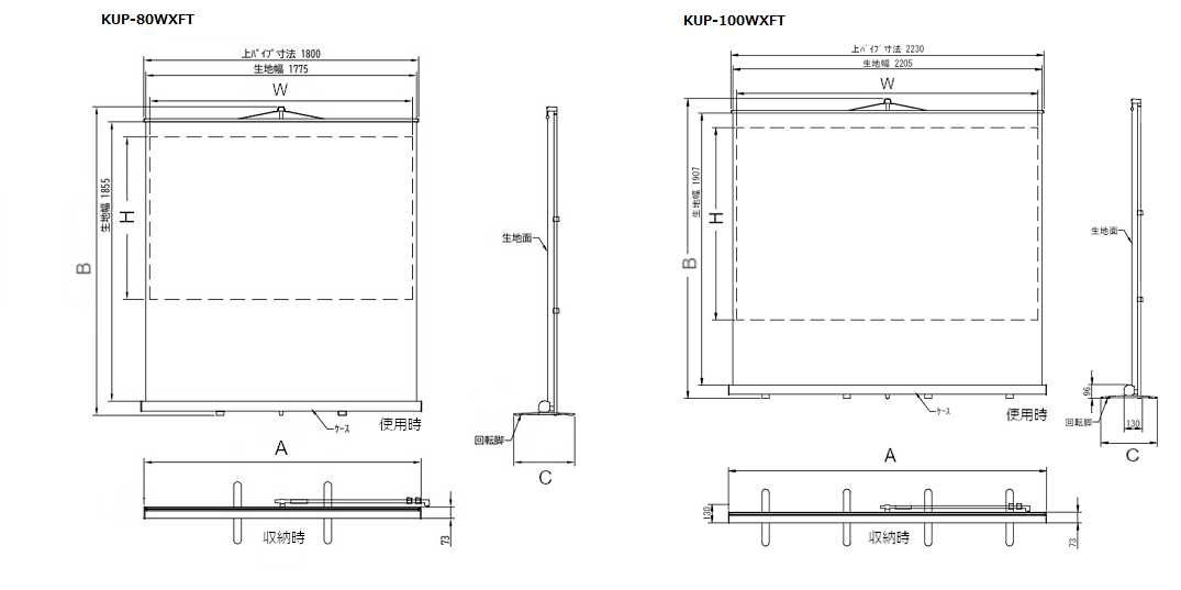 レンタル] キクチ科学研究所 80インチ 床置き 超短焦点プロジェクター