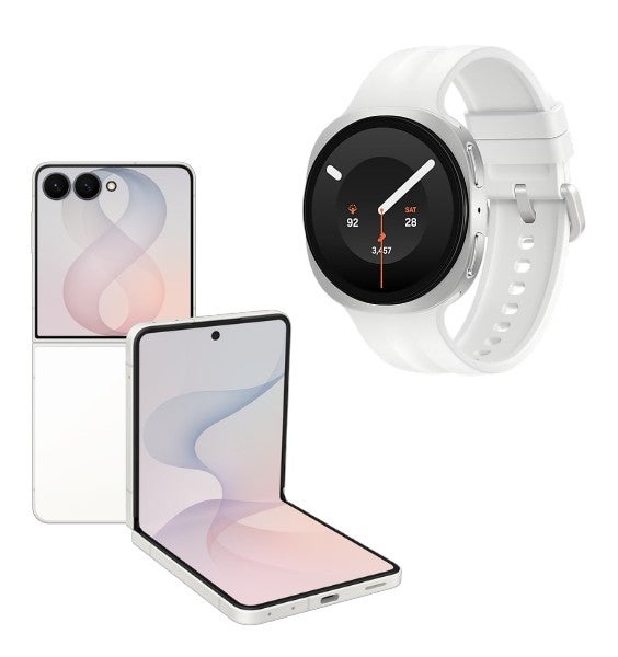 [レンタル] サムスン(Samsung) Galaxy Z Flip8 × Galaxy Watch9 (Bluetooth, 40 mm)セット クリーム