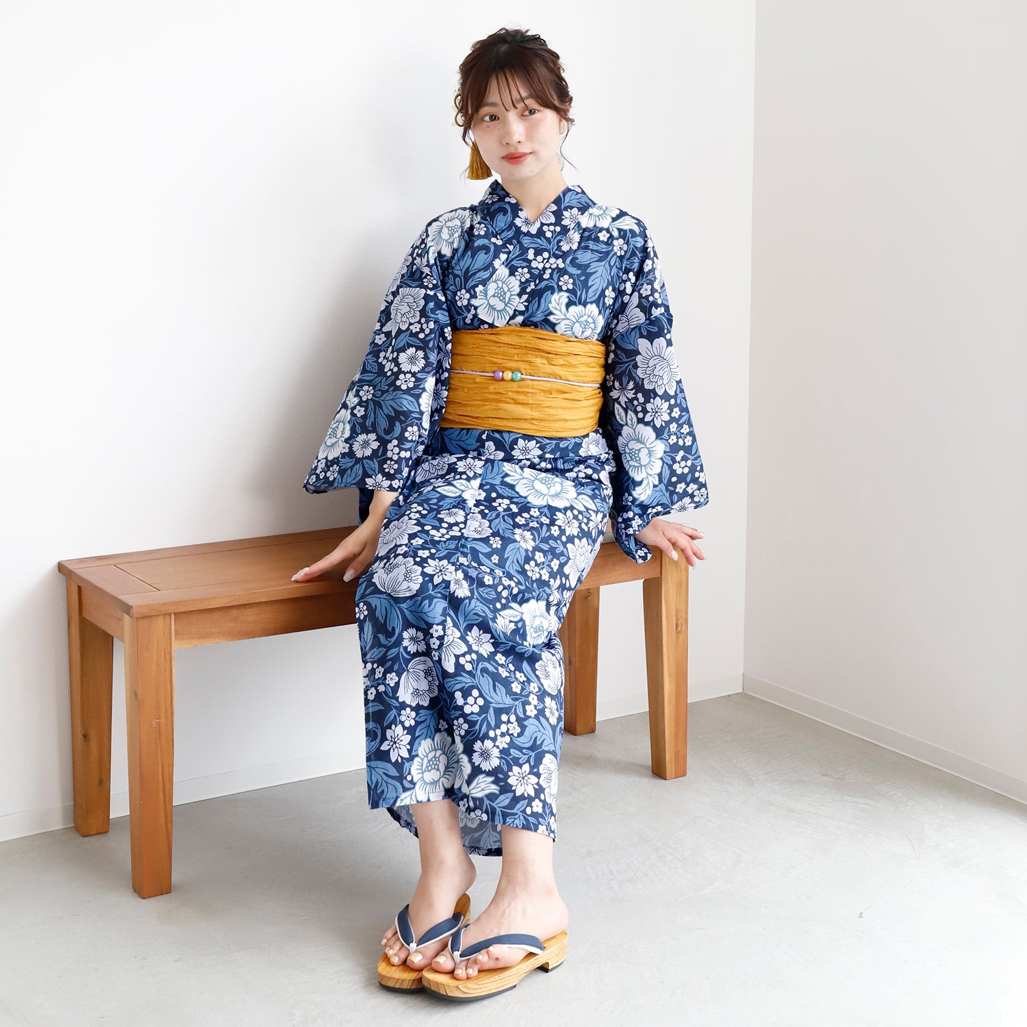 [レンタル] [2025新作]SION レディース浴衣 花柄 フリーサイズ