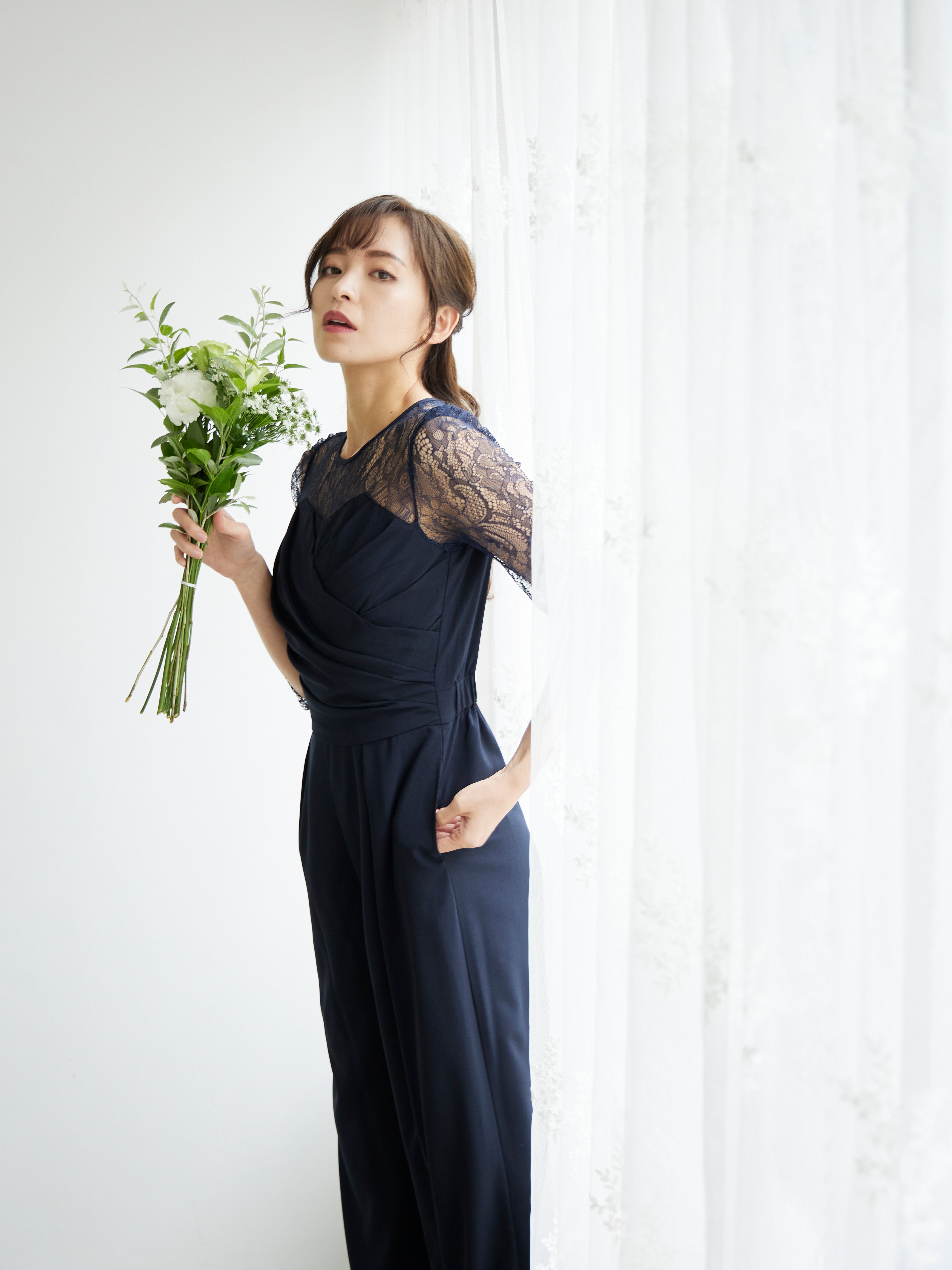 [レンタル] BELINDA DE CAPRIS クロスデザイン オールインワン パンツドレス ネイビーの宅配レンタル - 7