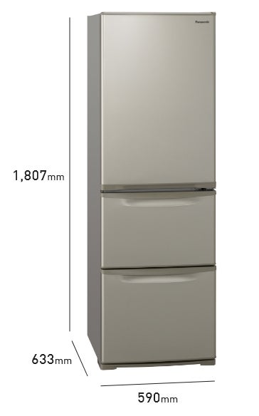 レンタル] [365L][二人暮らし向け][左開き]パナソニック スリム冷凍