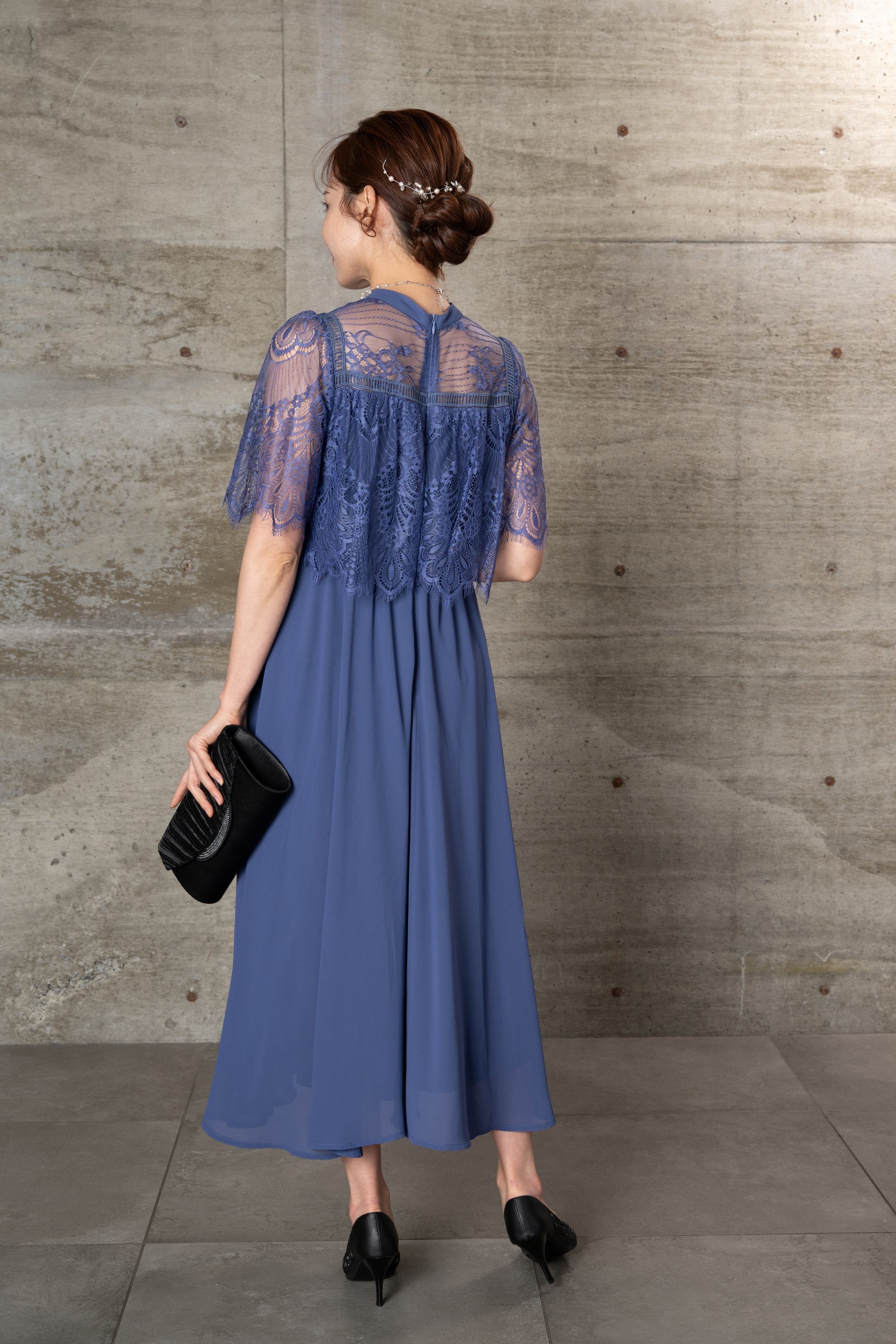 [レンタル] BELINDA DE CAPRIS スタンドカラーフレアドレスの宅配レンタル - 17