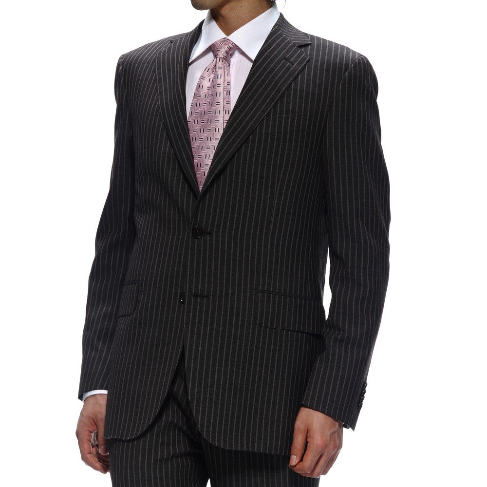 [レンタル] ボリオリ ストライプ メンズスーツ2点セット(ジャケット+パンツ) ブラウンの宅配レンタル - 3