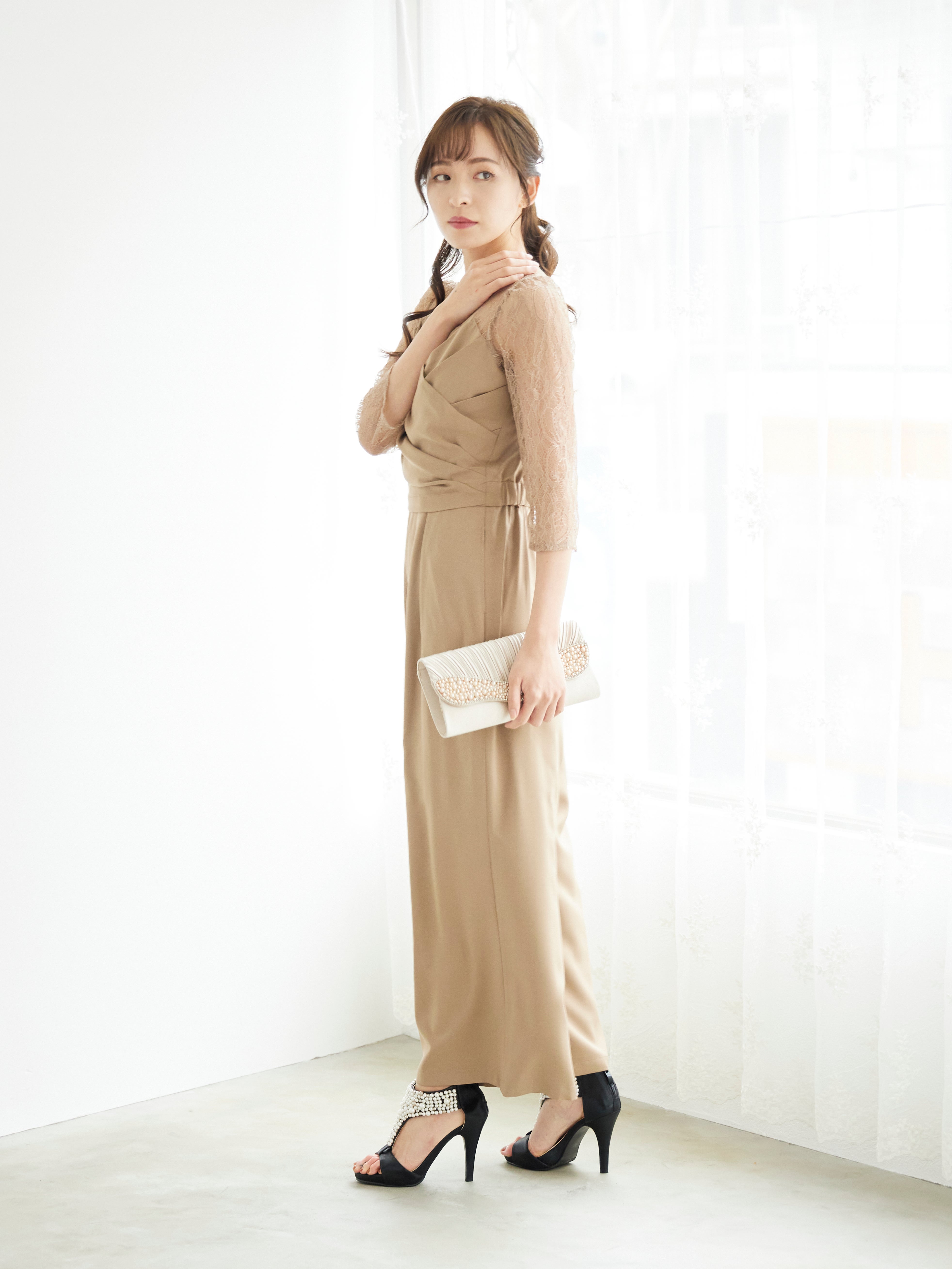 [レンタル] BELINDA DE CAPRIS クロスデザイン オールインワン パンツドレス ベージュの宅配レンタル - 8