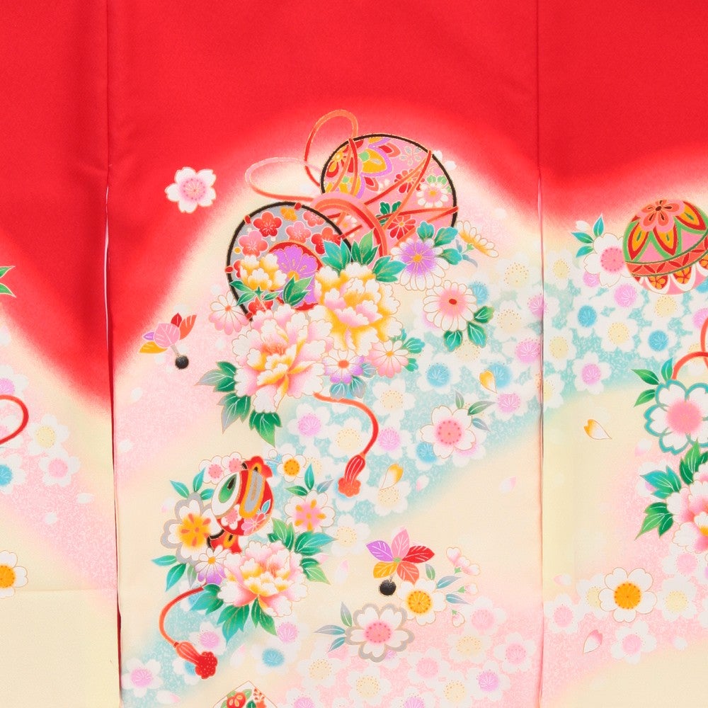 [レンタル] 女の子 お宮参り 産着レンタル6点フルセット 正絹 鞠 鈴の宅配レンタル - 3