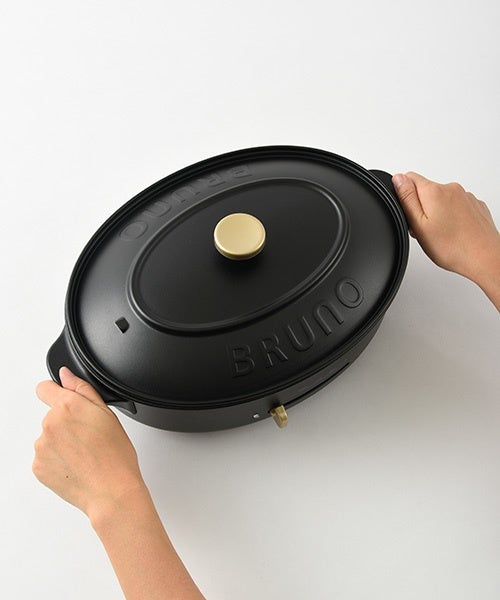 [レンタル] ブルーノ オーバルホットプレート BOE053 本体 プレート3種(たこ焼き/深鍋/平面) - 3