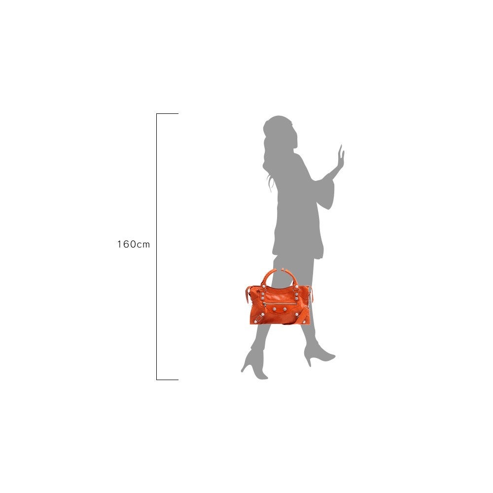 [レンタル] レディース バレンシアガ ジャイアント GIANT CITY レザー ハンドバッグ - 12