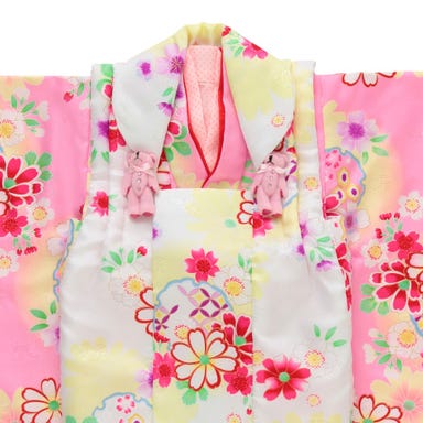 七五三/節句 被布セット 3歳女の子 お花柄 可憐 ピンク