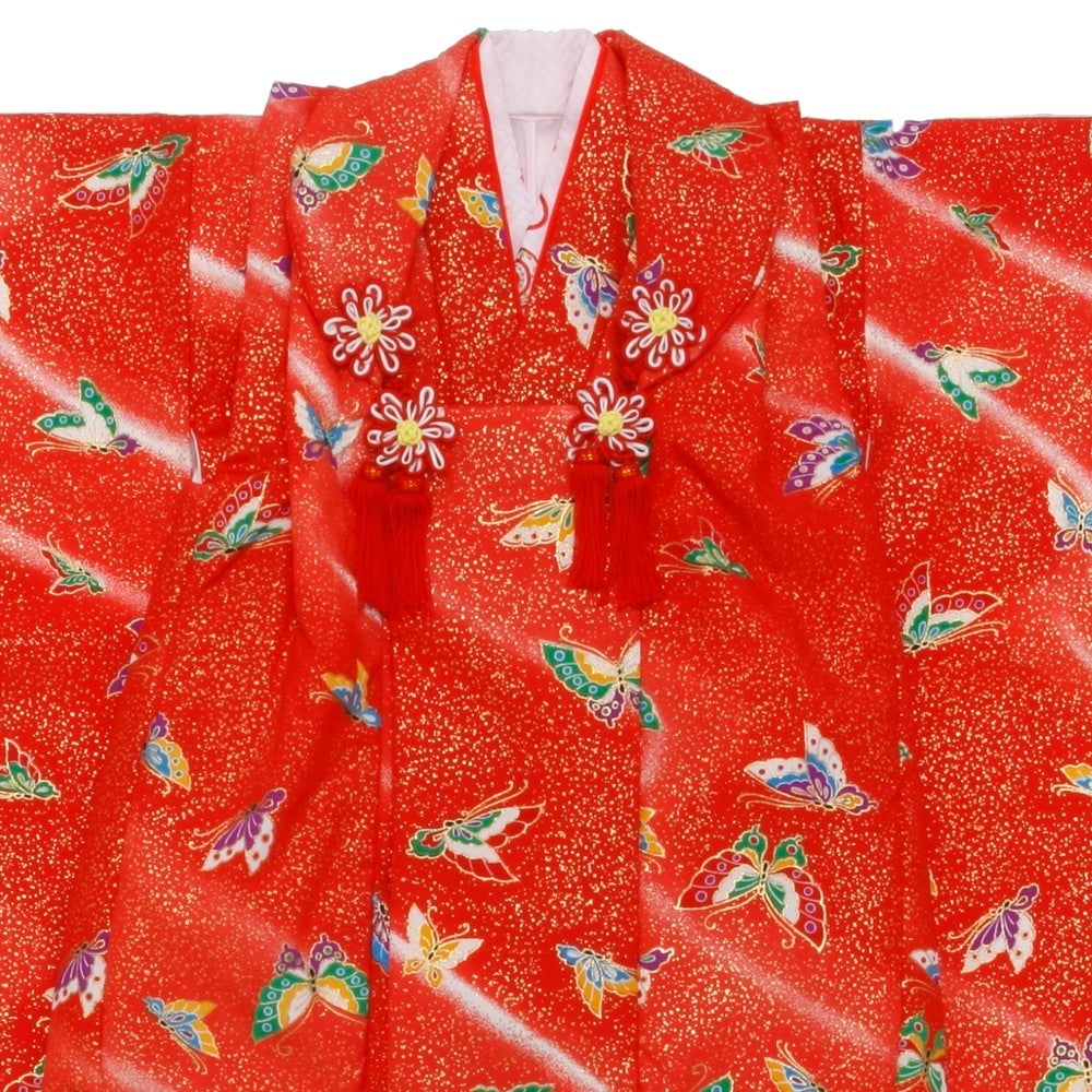 七五三/節句 被布セット 3歳女の子 被布セット 舞蝶