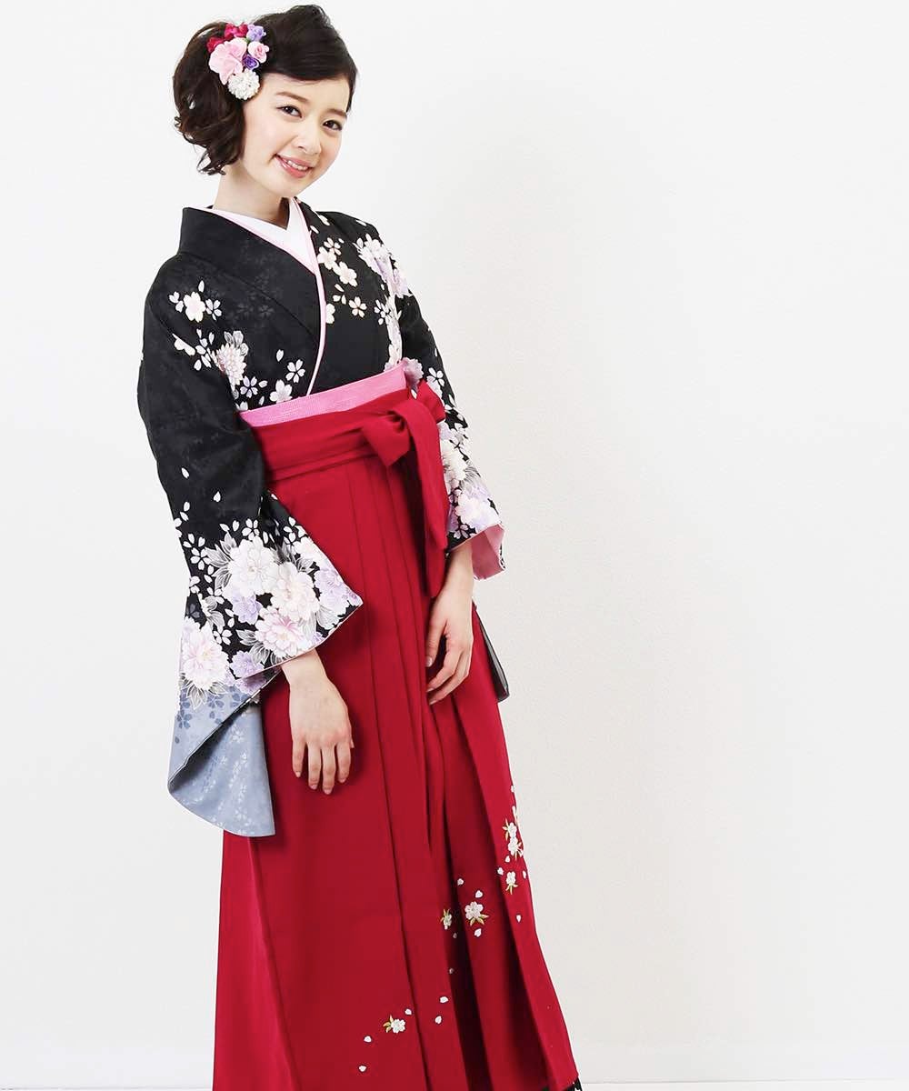 [レンタル] 【対応身長157cm～165cm】卒業式 袴 レンタル フルセット 女性 袴セット-828の宅配レンタル - 9