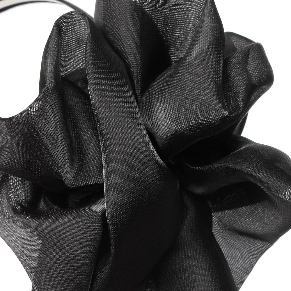 [レンタル] レディース ふんわり艶やかフラワー パーティ ヘアアクセサリー カチューシャ ブラック