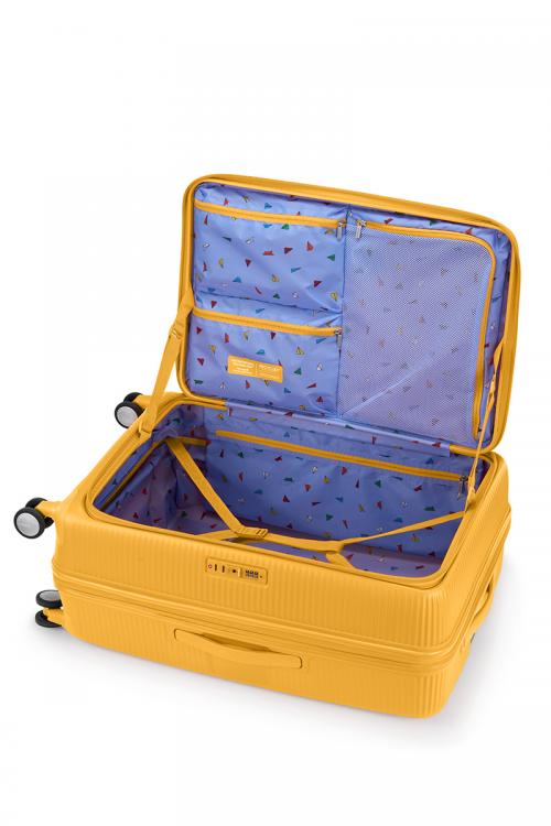 [レンタル] [8-10泊向けサイズ]AMERICAN TOURISTER CURIO スピナー75 エキスパンダブル 98L/拡張時114L ハードスーツケース ゴールデンイエロー