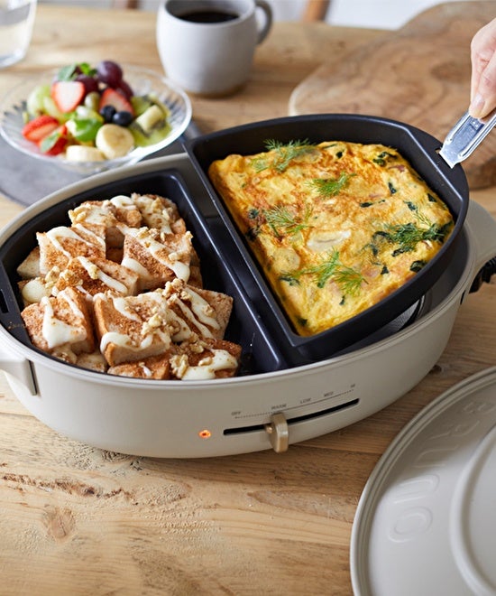 [レンタル] ブルーノ オーバルホットプレート用ハーフプレート - 2