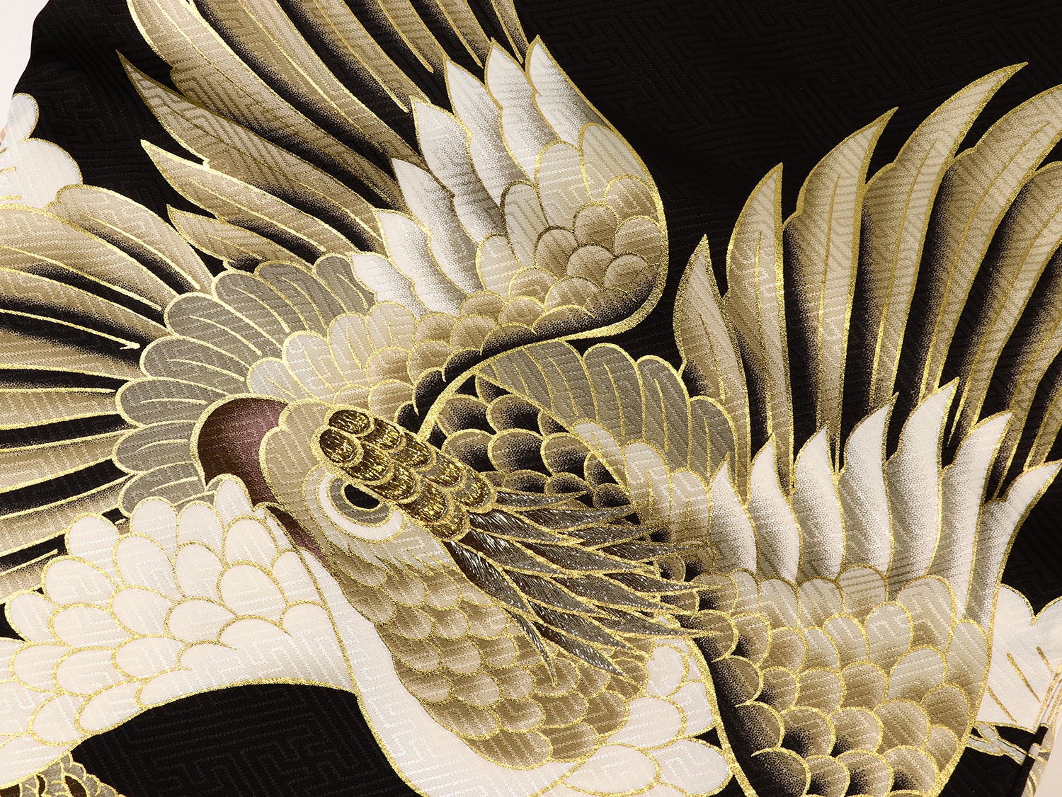 [レンタル] 男の子 お宮参り 産着 レンタル6点フルセット 正絹 鷹に宝船 黒色の宅配レンタル - 4