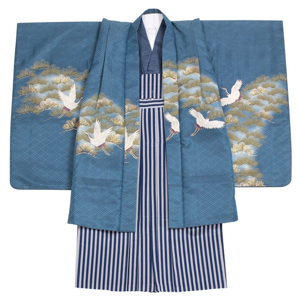 [レンタル] 七五三/節句 袴セット 5歳 男の子 花柄 鼓の宅配レンタル - 4