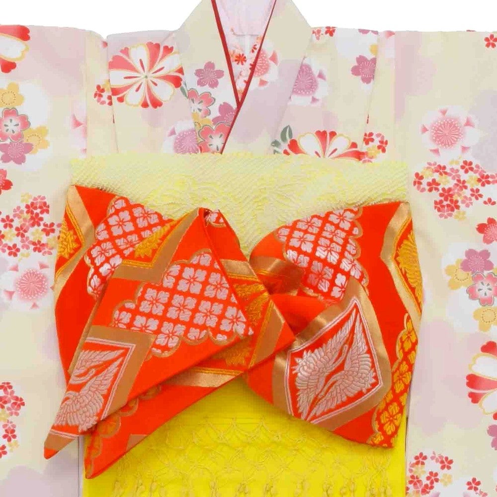 七五三/節句 着物セット 7歳女の子 可愛らしさ 花柄