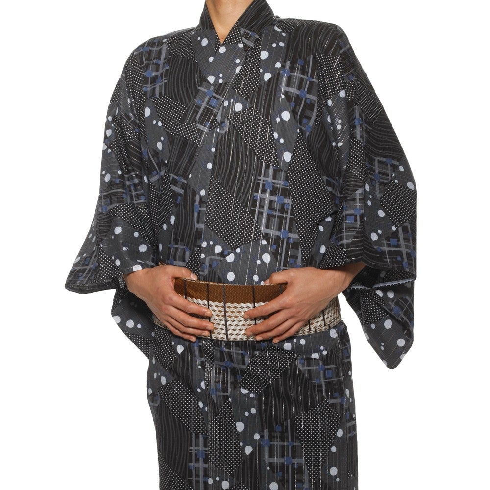 [レンタル] リョウコ・キクチ(R.KIKUCHI) メンズ浴衣 フルセット 格子柄 身長目安175cm・180cmの宅配レンタル - 12