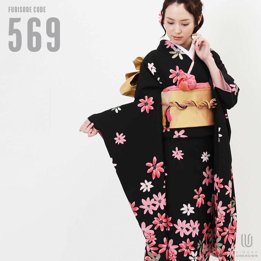 [レンタル] 【対応身長153-168cm】レンタル振袖フルセット-569