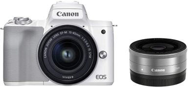 CANON EOS Kiss M2 ダブルレンズキット ミラーレス一眼 ホワイト