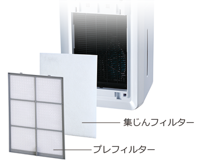 [レンタル] 富士通ゼネラル 加湿除菌脱臭機(木造8.5畳/プレハブ14畳) ～20畳用 プラズィオン DAS-303K-W - 4